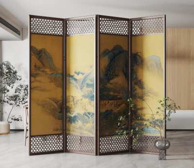 新中式屏风3D模型下载